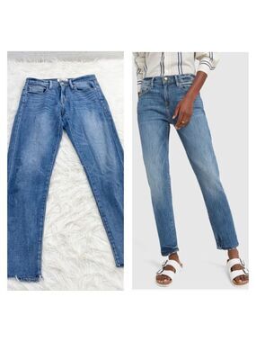 Frame Le Boy Straight Fit Levine High Rise Ankle Jeans